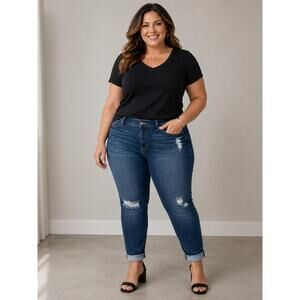 Judy Blue High Rise Destroyed Boyfriend Jeans Women Size 18W